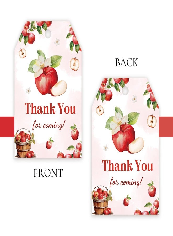 FORSHEEP 50pcs Apple Thank You Tags, You Are Apple-Solutely The Best Gift Tag with String for Appreciation Party, Sweet Apple Thank You Paper Tags for Teacher Week/Birthday Party Favors - Image 4